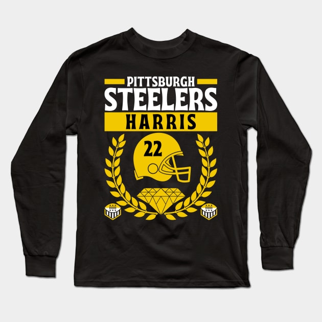 Pittsburgh Steelers Harris 22 Edition 2 Long Sleeve T-Shirt by Astronaut.co